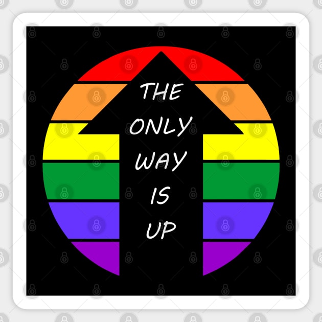 The Only Way Is Up Gay Pride Sticker by Muzehack